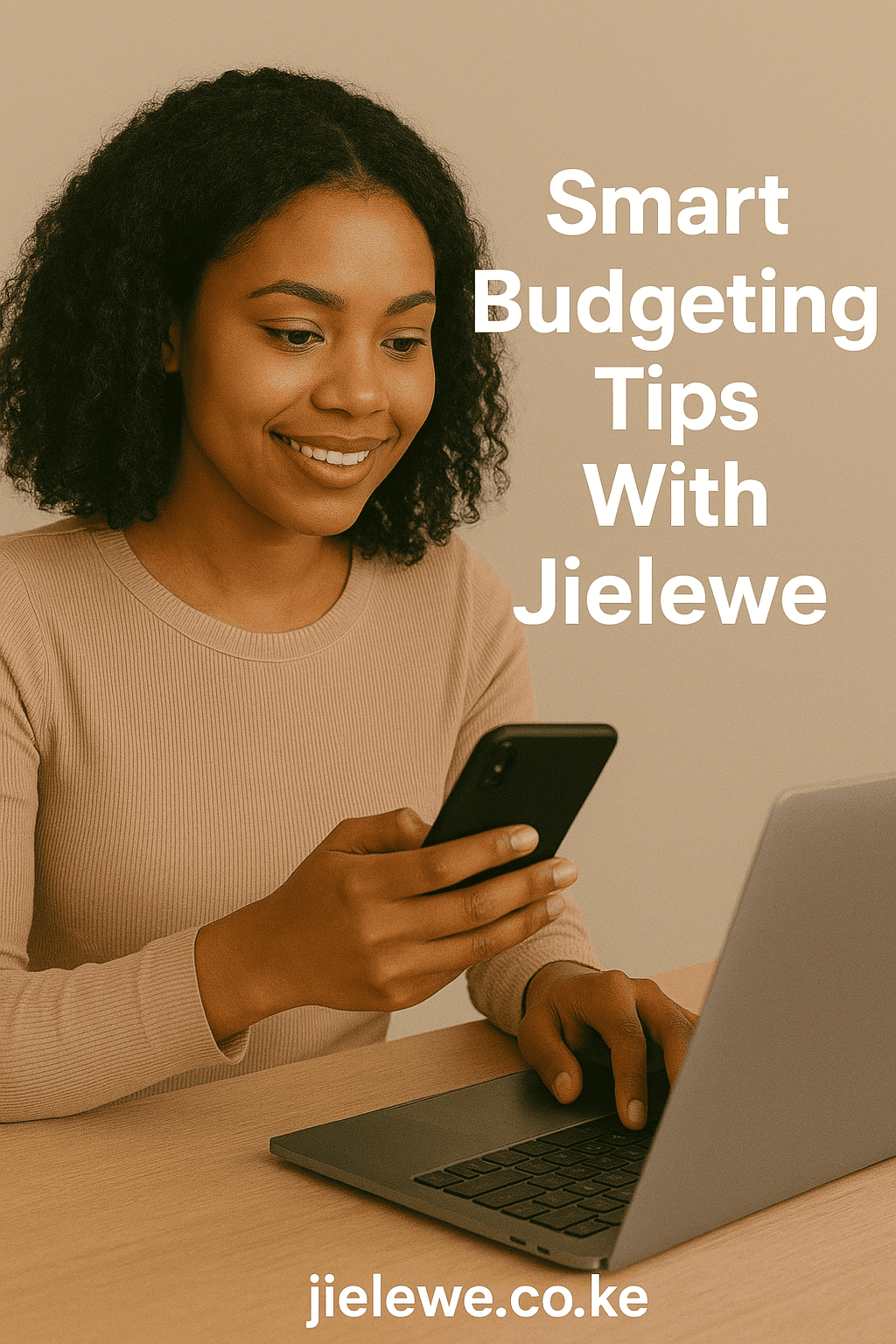 Person using Jielewe app to track smart budgeting tips and savings progress
