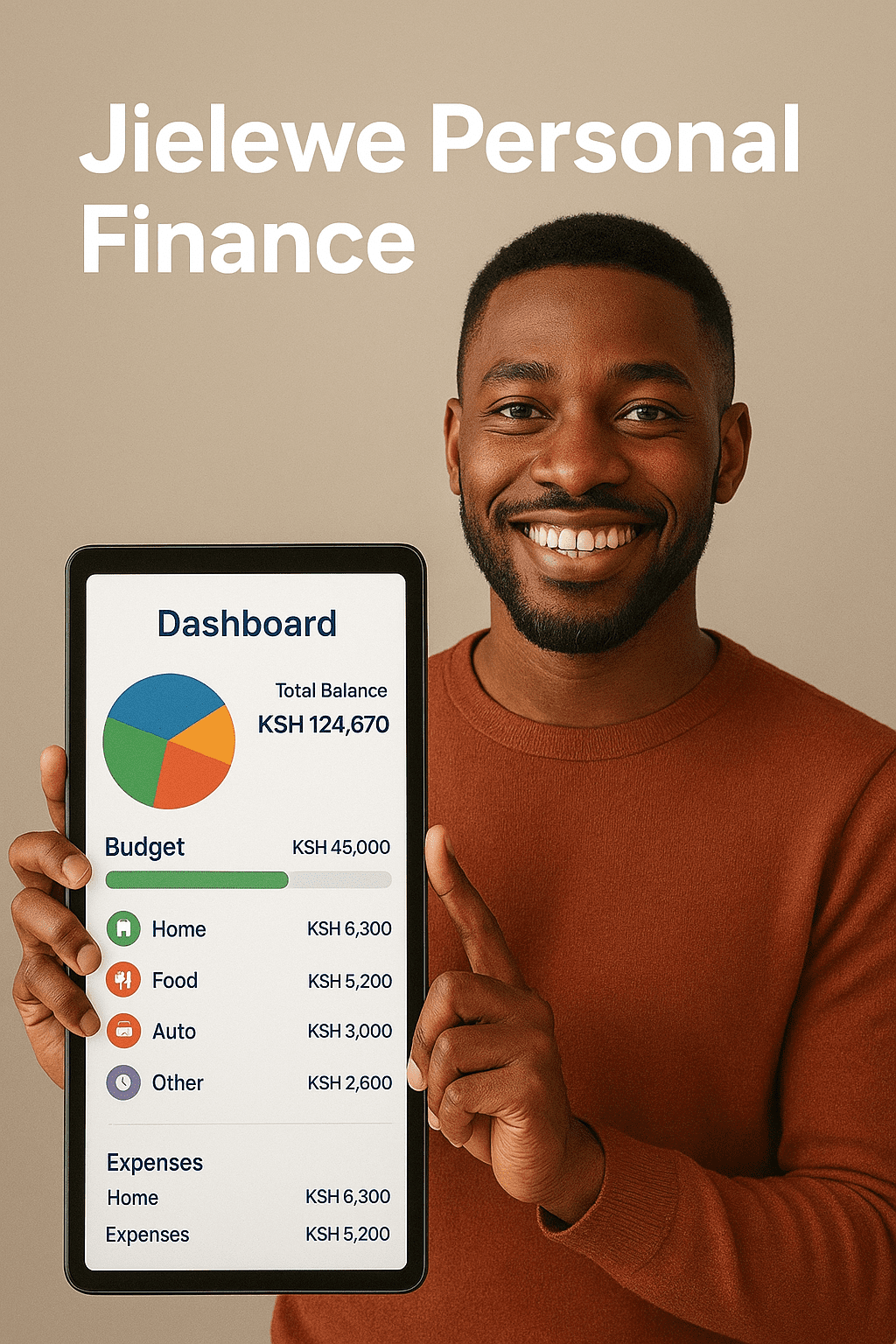 Kenyan young professionals using Jielewe app to manage personal finances and track expenses in 2025